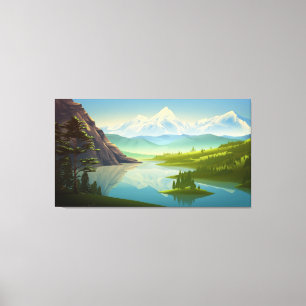 Beautiful Snow Mountains Canvas Print