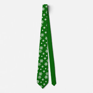 Beautiful Snowflake Pattern Christmas Tie