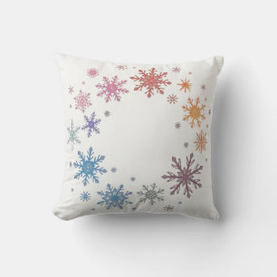 Beautiful snowflake pattern cushion