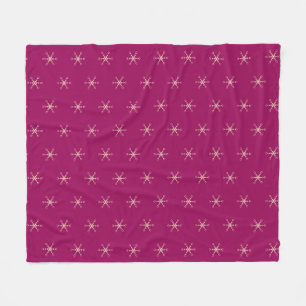 Beautiful Snowflake Pattern Fleece Blanket