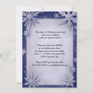 Beautiful Snowflakes Christmas Party Invitation