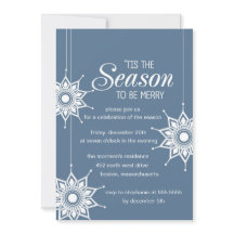 Beautiful Snowflakes -Holiday Party Invitation