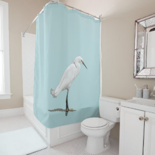 Beautiful Snowy Egret Shower Curtain