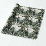 Beautiful Snowy Pine Forest Christmas Wrapping Paper<br><div class="desc">Wrapping Paper
Beautiful Snowy Pine Forest Christmas
Christmas/Festive/Unique/Holidays
Customisable</div>