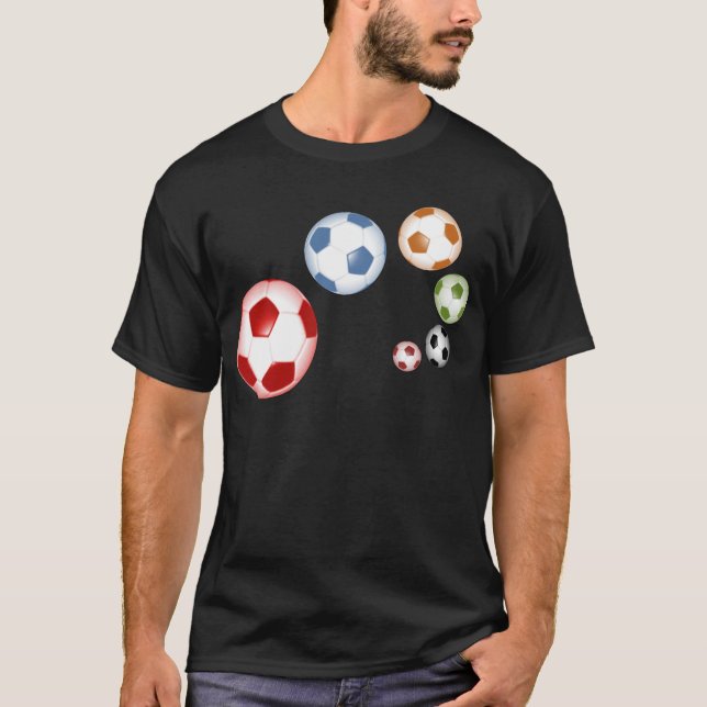 Beautiful soccer(football) set of balls T-Shirt (Front)