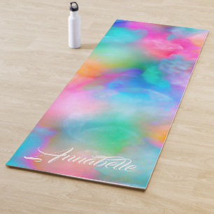 Beautiful Soft Colourful Rainbow Yoga Mat