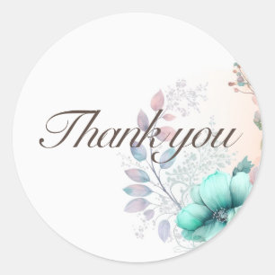 Beautiful soft floral classic round sticker