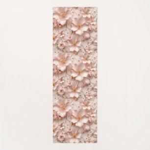 Beautiful Soft Pink Pastel Floral Yoga Mat