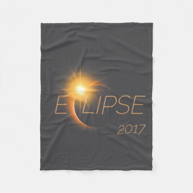 Beautiful Solar Eclipse 2017 Graphic  Fleece Blanket (Front)
