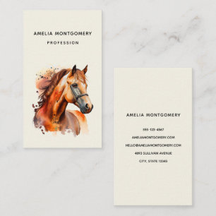 Beautiful Sorrel Horse Portrait Business Card