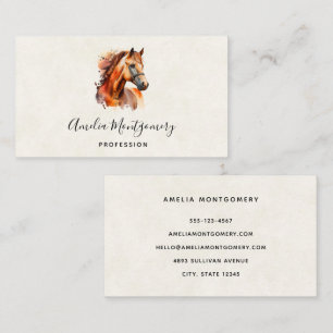 Beautiful Sorrel Horse Portrait Business Card