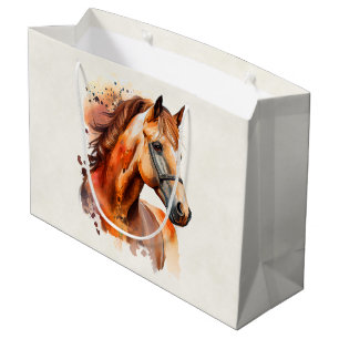 Beautiful Sorrel Horse Portrait Large Gift Bag