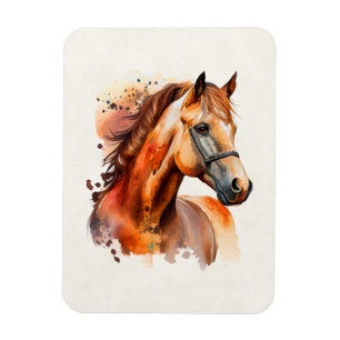 Beautiful Sorrel Horse Portrait Magnet