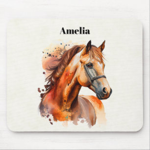 Beautiful Sorrel Horse Portrait Mouse Mat