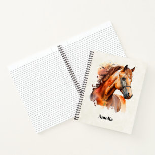 Beautiful Sorrel Horse Portrait Notebook