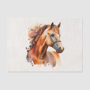 Beautiful Sorrel Horse Portrait Tissue Paper