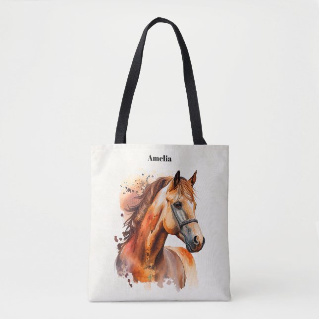 Beautiful Sorrel Horse Portrait Tote Bag (Front)