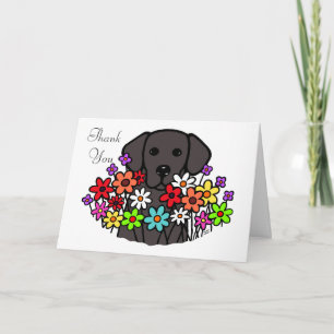 Beautiful Soul Black Labrador Illustration Thank You Card
