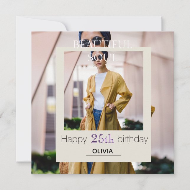 Beautiful Soul Happy birthday Card (Front)
