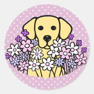 Beautiful Soul Yellow Labrador Illustration 2 Classic Round Sticker