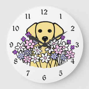 Beautiful Soul Yellow Labrador Illustration 2 Large Clock