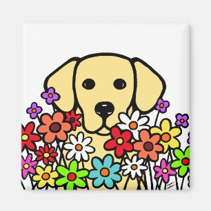 Beautiful Soul Yellow Labrador Illustration Magnet