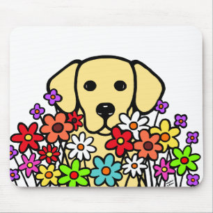 Beautiful Soul Yellow Labrador Illustration Mouse Mat
