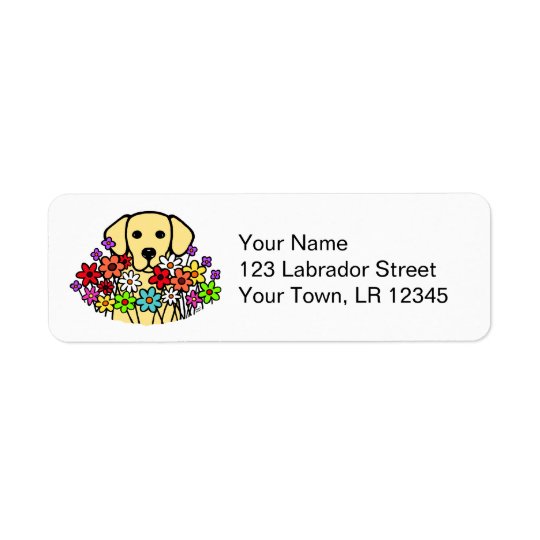 Beautiful Soul Yellow Labrador Illustration Return Address Label