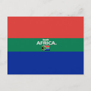 Beautiful South Africa Flag Colours Postcard