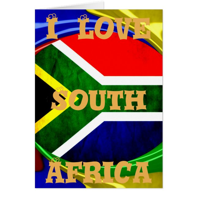 Beautiful South Africa National Flag Colours Motif (Front)