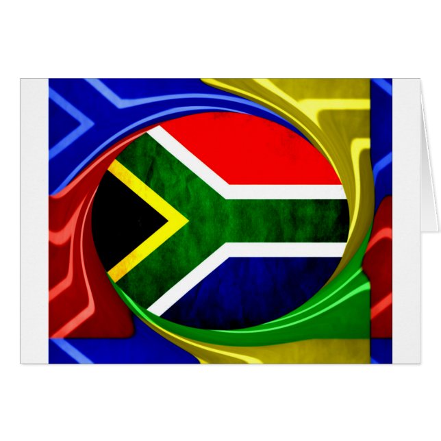 Beautiful South Africa National Flag Colours Motif (Front Horizontal)
