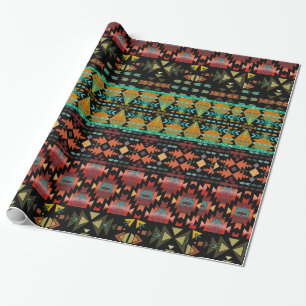 Beautiful Southwestern Style Quilted Look Wrapping Paper