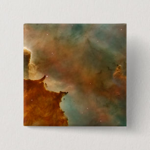 beautiful space 15 cm square badge