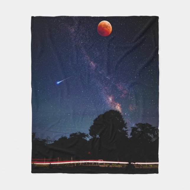 Beautiful Space Fleece Blanket (Front)