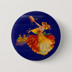 beautiful Spanish dancer 6 Cm Round Badge
