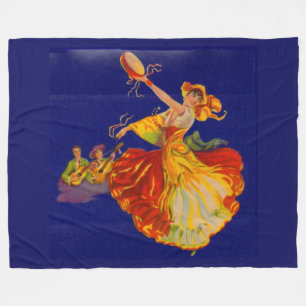 beautiful Spanish dancer Fleece Blanket