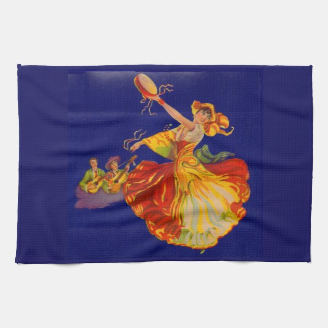 beautiful Spanish dancer Tea Towel (Horizontal)