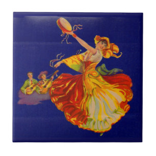 beautiful Spanish dancer Tile