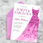 Beautiful Sparkle Dress 40th Birthday Party  Invitation<br><div class="desc">Beautiful Sparkle Dress 40th Birthday Party Invitation
Variations to the invitation and matching items in our store</div>