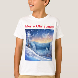 Beautiful Sparkling Winter Kids T-Shirt   Scenic T