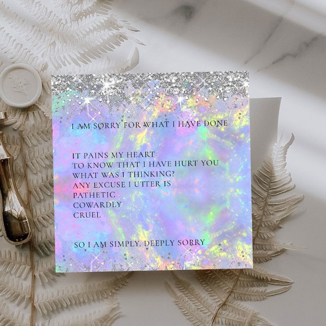 Beautiful Sparkly Glitter I’m sorry apology Card (Creator Uploaded)