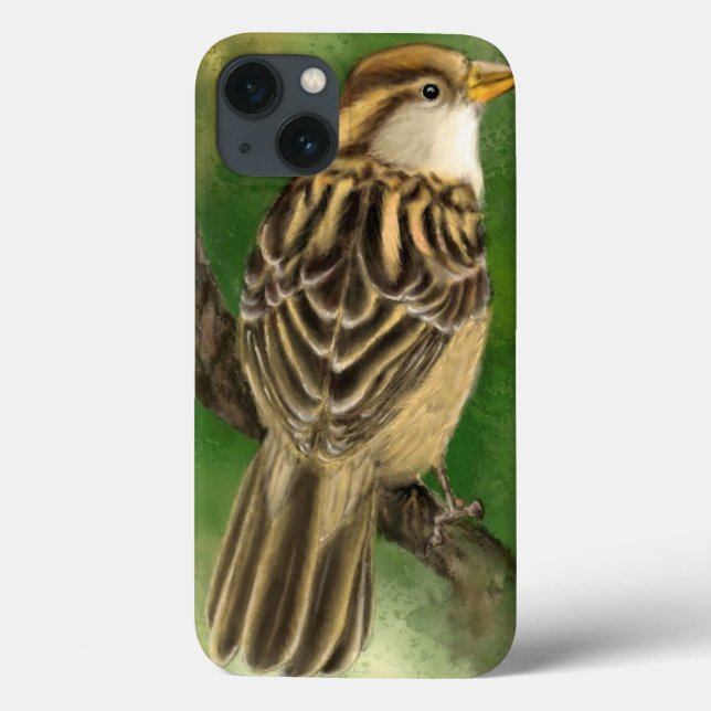 Beautiful Sparrow iPhone Case (Back)