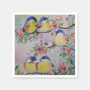 Beautiful Sparrows Napkins Cute Birds