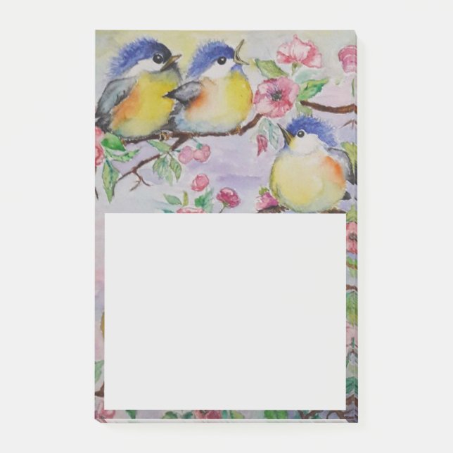Beautiful Sparrows Sticky Notes Little Birds (Front)