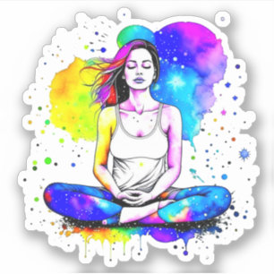Beautiful Spiritual Art Lady Meditating