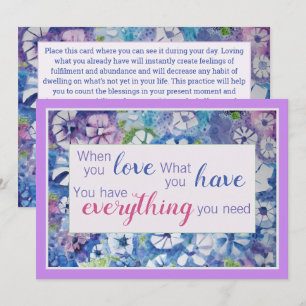 Beautiful Spiritual Practice Affirmation Card