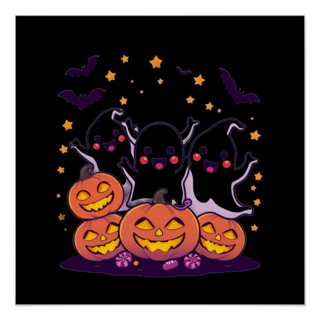 Beautiful Spooky Kawaii Halloween Print (Front)