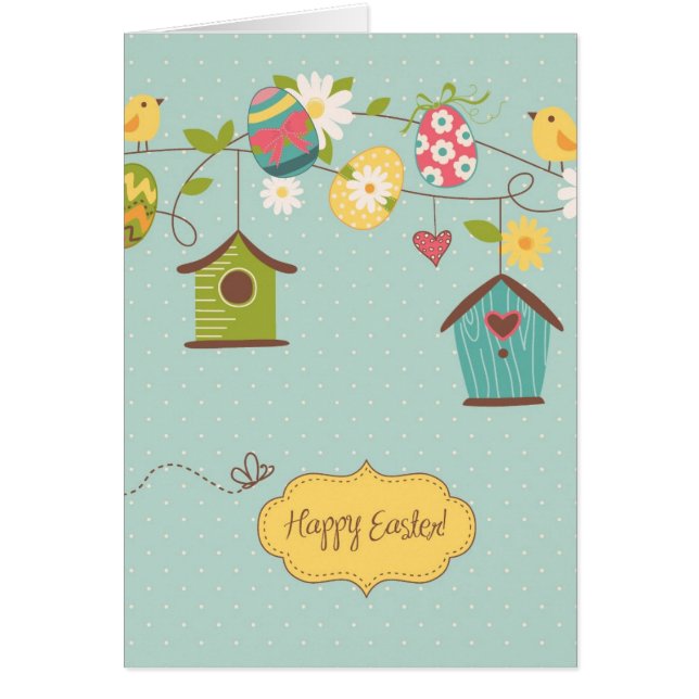 Beautiful Spring Background with Bird Houses (Front)