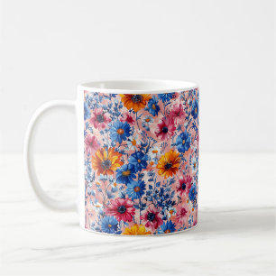 Beautiful Spring Colourful Girly Wildflowers Coffee Mug