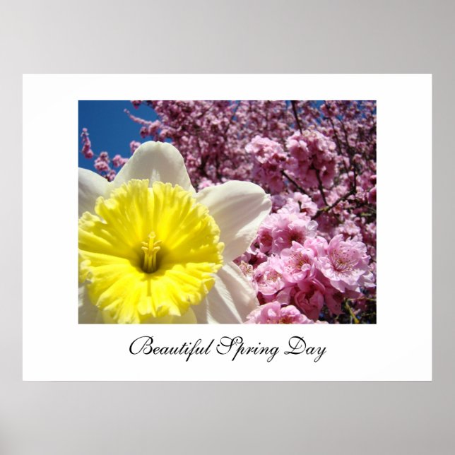 Beautiful Spring Day art prints Yellow Daffodil (Front)